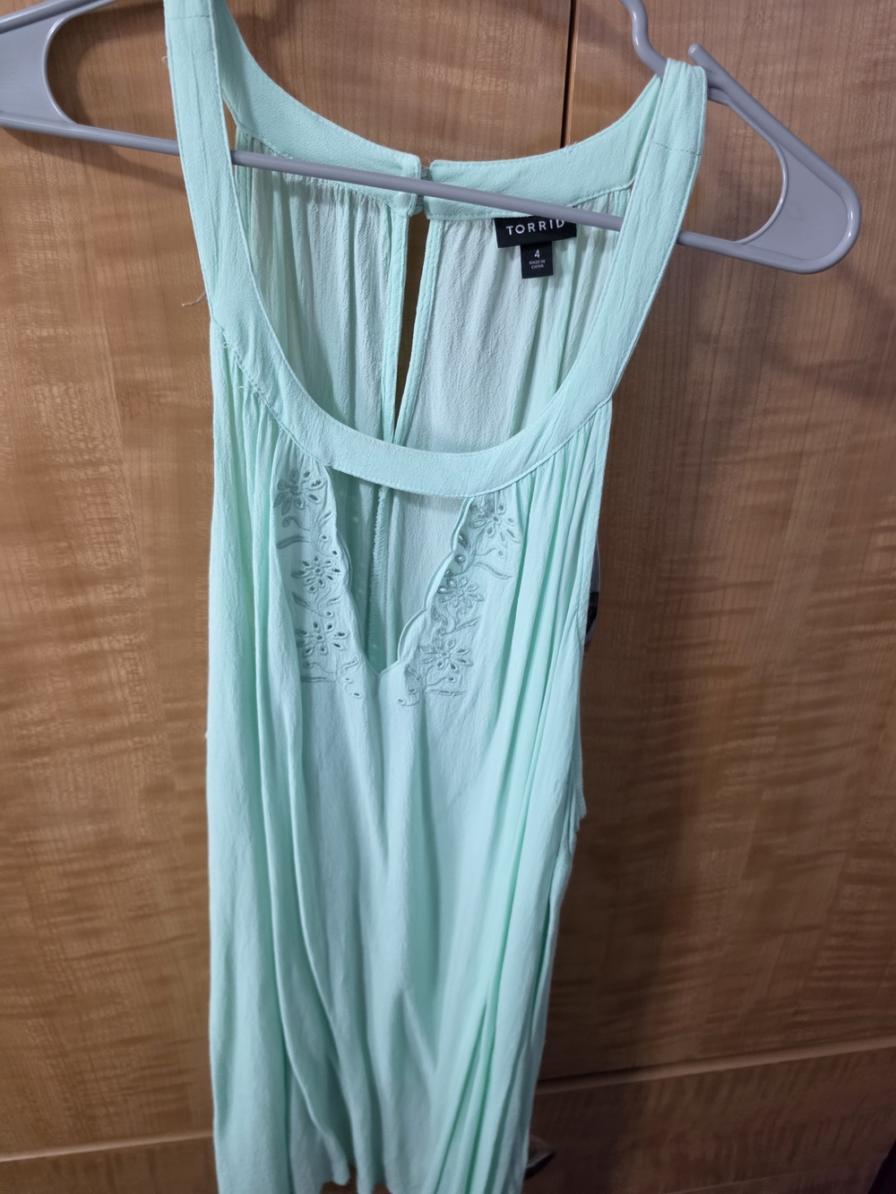 Torrid Embroidered Tank in Mint